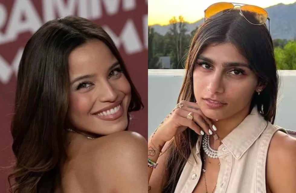 ¡El crossover menos pensado! Emilia Mernes posó junto a Mia Khalifa y un detalle se hizo viral