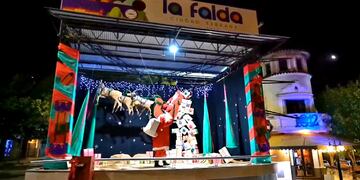 Papá Noel en La Falda y un video que conmovió a muchos. (Foto: captura / video).