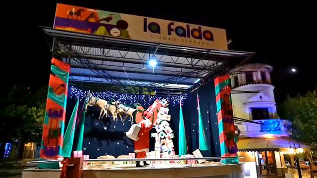 Papá Noel en La Falda y un video que conmovió a muchos. (Foto: captura / video).
