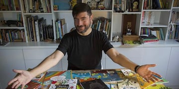 Santiago González Riga, más conocido como Chanti, se unió al reclamo salarial del personal de salud con una viñeta especial. Gentileza: Silvana Diaz Coppoleta.