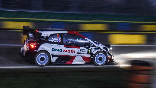 Ogier (Toyota), en acción durante el shakedown en Monza. El francés busca su octavo título.