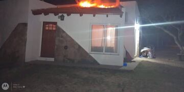 Incendio en un complejo de cabañas