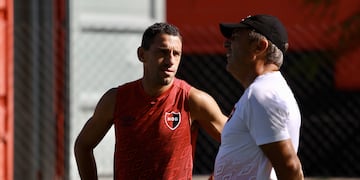 Maxi Rodríguez y Frank Kudelka (Newell's)