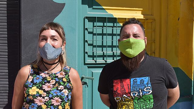 Evelin y Javier, integrantes del grupo de Clericó Cultura Viva Comunitaria. (Foto: Devotodigital)