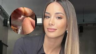 Estefi Berardi estaba comiendo un brownie cuando algo extraño apareció.