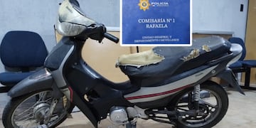 La moto robada y recuperada