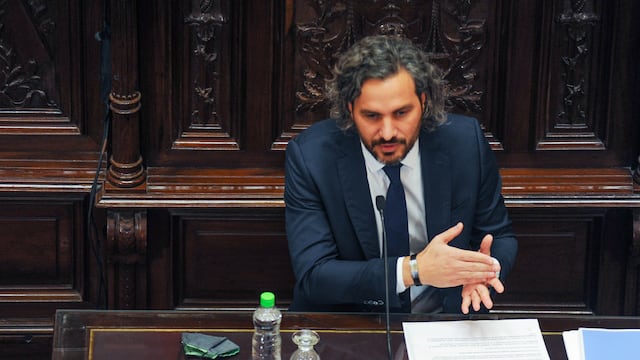 Santiago Cafiero, Jefe de Ministros de la nación, en el Senado.