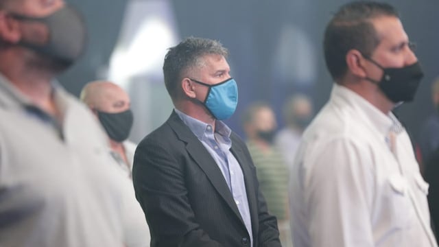 El "Luifa" estuvo presente durante el sorteo. (Foto: AFA)