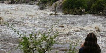 El río Panaholma arrastró el auto de un utilitario. (LaVoz/Archivo)