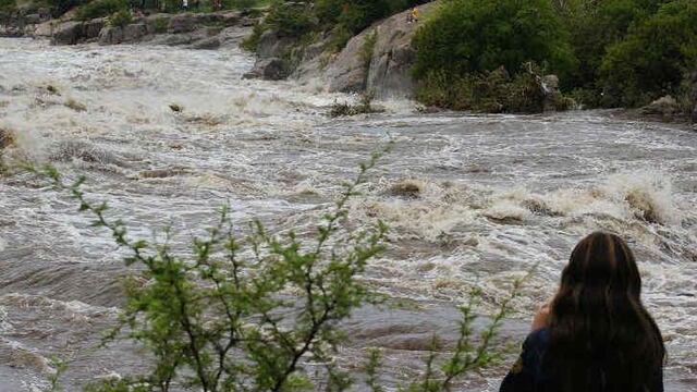 El Río Panaholma experimentó una importante crecida. (La Voz /Archivo)
