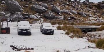 Nieve en Altas Cumbres. (Traslasierra Noticias)