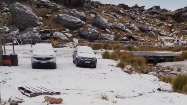 Nieve en Altas Cumbres. (Traslasierra Noticias)