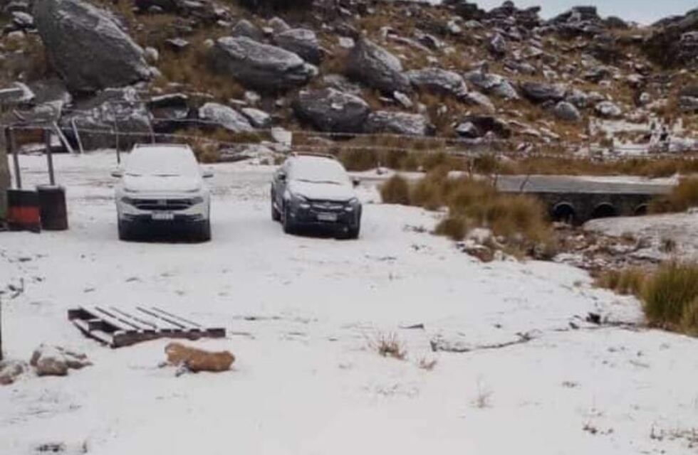 Friazón en Córdoba: volvió a nevar en las Altas Cumbres