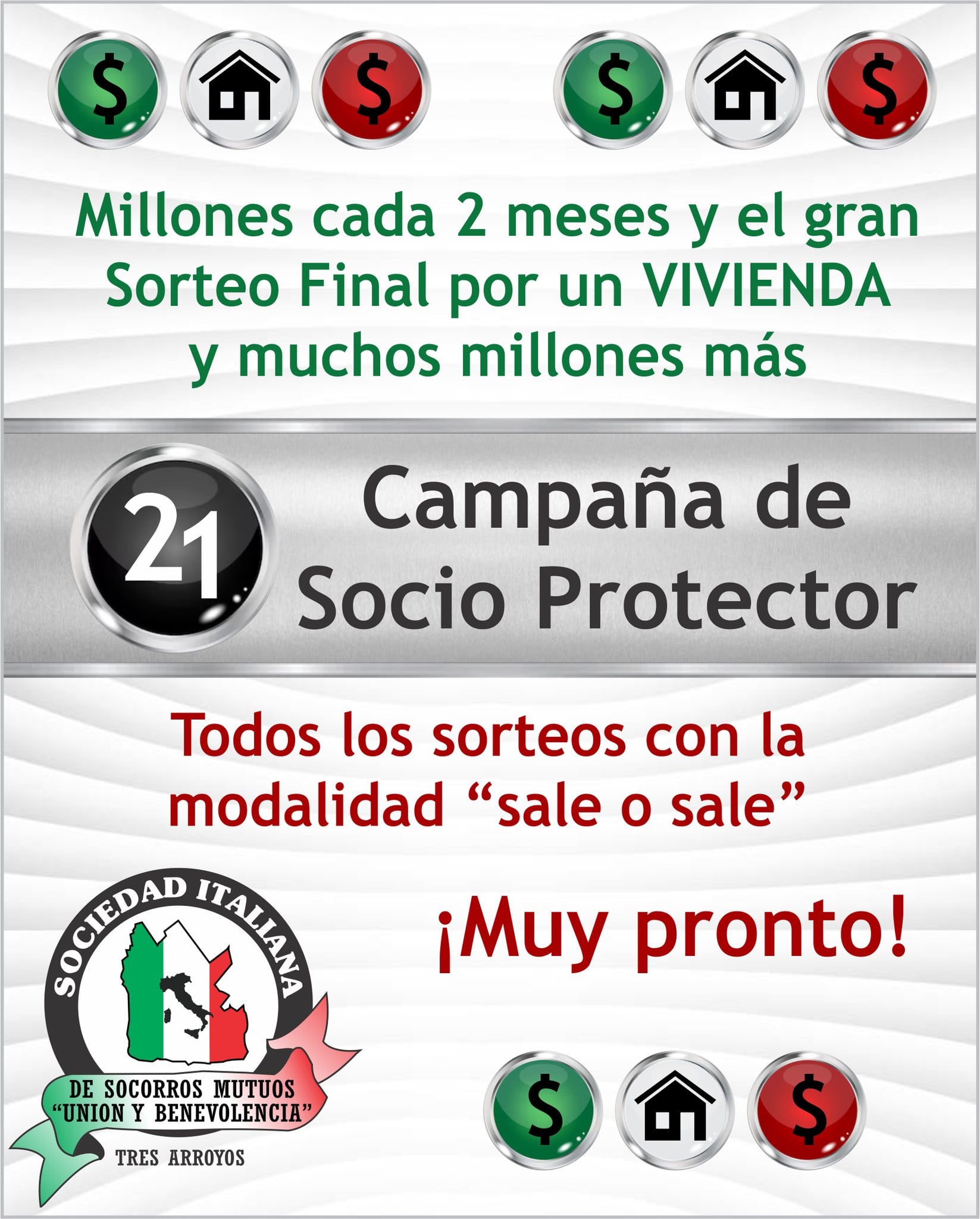 Campaña Socio Protector Sociedad Italiana Tres Arroyos
