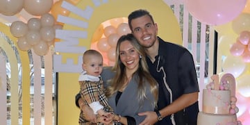 La pareja celebró el primer cumpleaños de la nena en Londres.