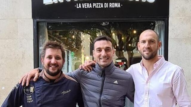 Matías Providenti, Lionel Scaloni y Lucas Avendaño