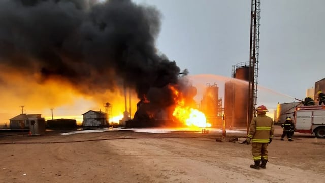 Incendio en Plaza Huincul.