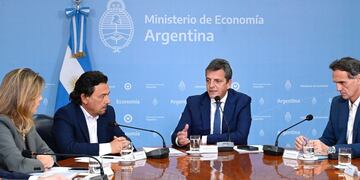 Sergio Massa con Gustavo Sáenz