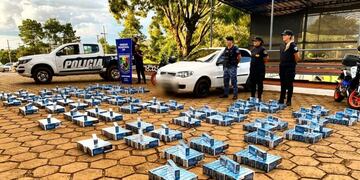 Secuestran contrabando de cigarrillos en Bernardo de Irigoyen.