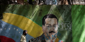 Mural de Nicolás Maduro en Venezuela