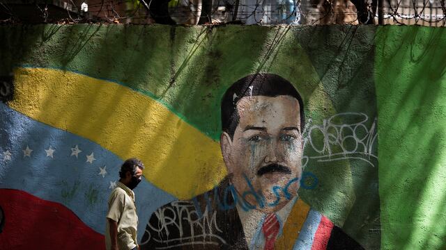 Mural de Nicolás Maduro en Venezuela