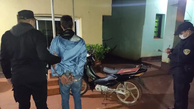 Motociclista detenido en Guaraní