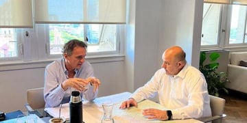 Daniel Quacquarini con el Ministro de Obras Públicas del gobierno nacional, Gabriel Katopodis,