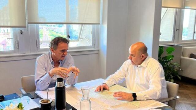 Daniel Quacquarini con el Ministro de Obras Públicas del gobierno nacional, Gabriel Katopodis,