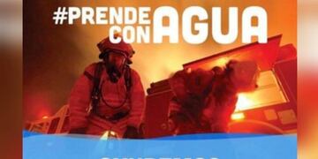 Bomberos voluntarios inició la campaña #PrendeConAgua