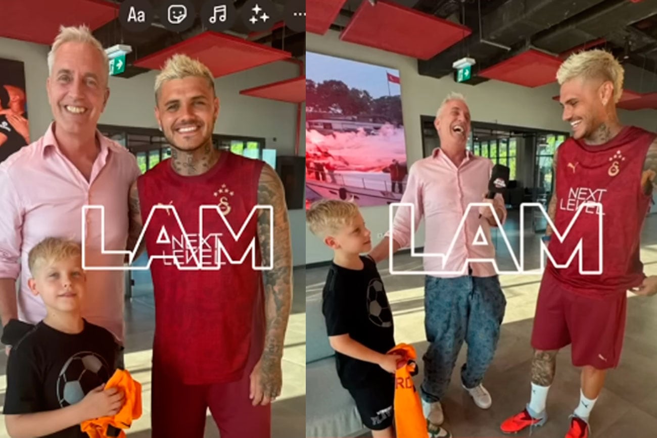 Marley con Mauro Icardi. Foto: captura pantalla.