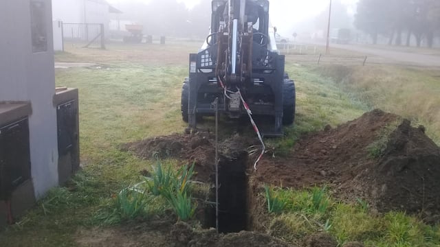 Realizan tareas de ampliación de la red de gas en Bellocq