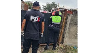 Allanamiento en una chacarita de la ciudad de Rafaela