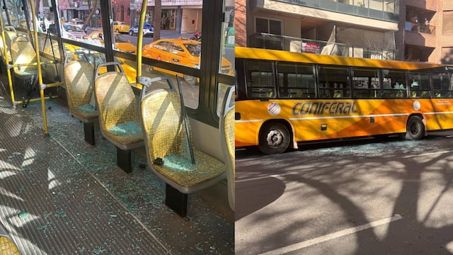 Un hombre destrozó un colectivo en pleno Nueva Córdoba.