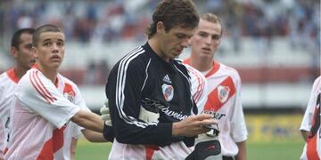 Martín Demichelis tuvo que defender el arco de River.