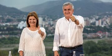Patricia Bullrich y Gerardo Morales, en fotografía de archivo tomada en noviembre de 2021 en Jujuy.