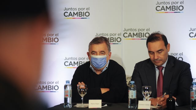 Mario Negri en la reunión de Juntos por el Cambio Foto Federico Lopez Claro