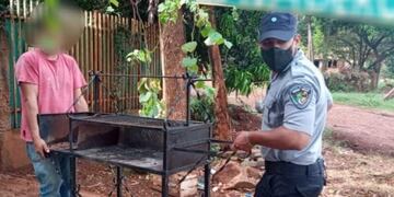 La Policía de Puerto Iguazú recuperó una parrilla robada de un predio de cabañas