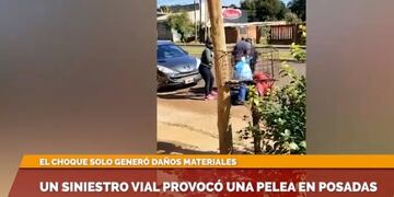 Incidente vial y violenta pelea se vuelven virales en Posadas.