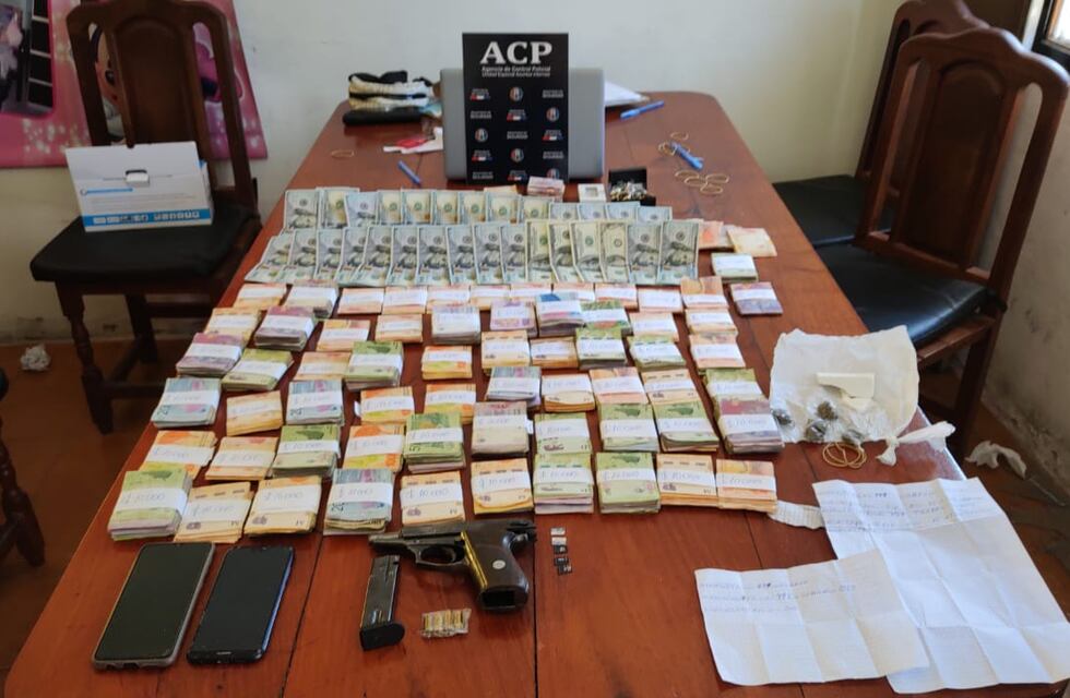 Allanamiento por un escruche: encuentran gran suma de dinero, un arma y droga