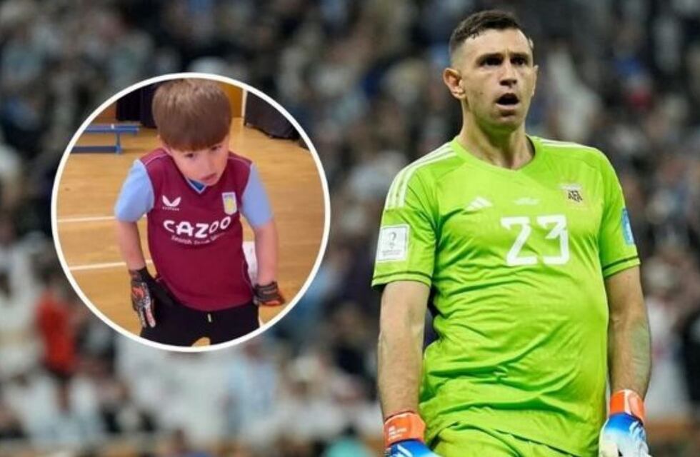 Idénticos: el hijo del Dibu Martínez fue elegido “mejor jugador” y bailó como su papá para celebrar