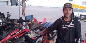 Lucas Domínguez, de Villa Totoral. Lider de la general de Quads.
