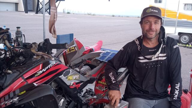 Lucas Domínguez, de Villa Totoral. Lider de la general de Quads.