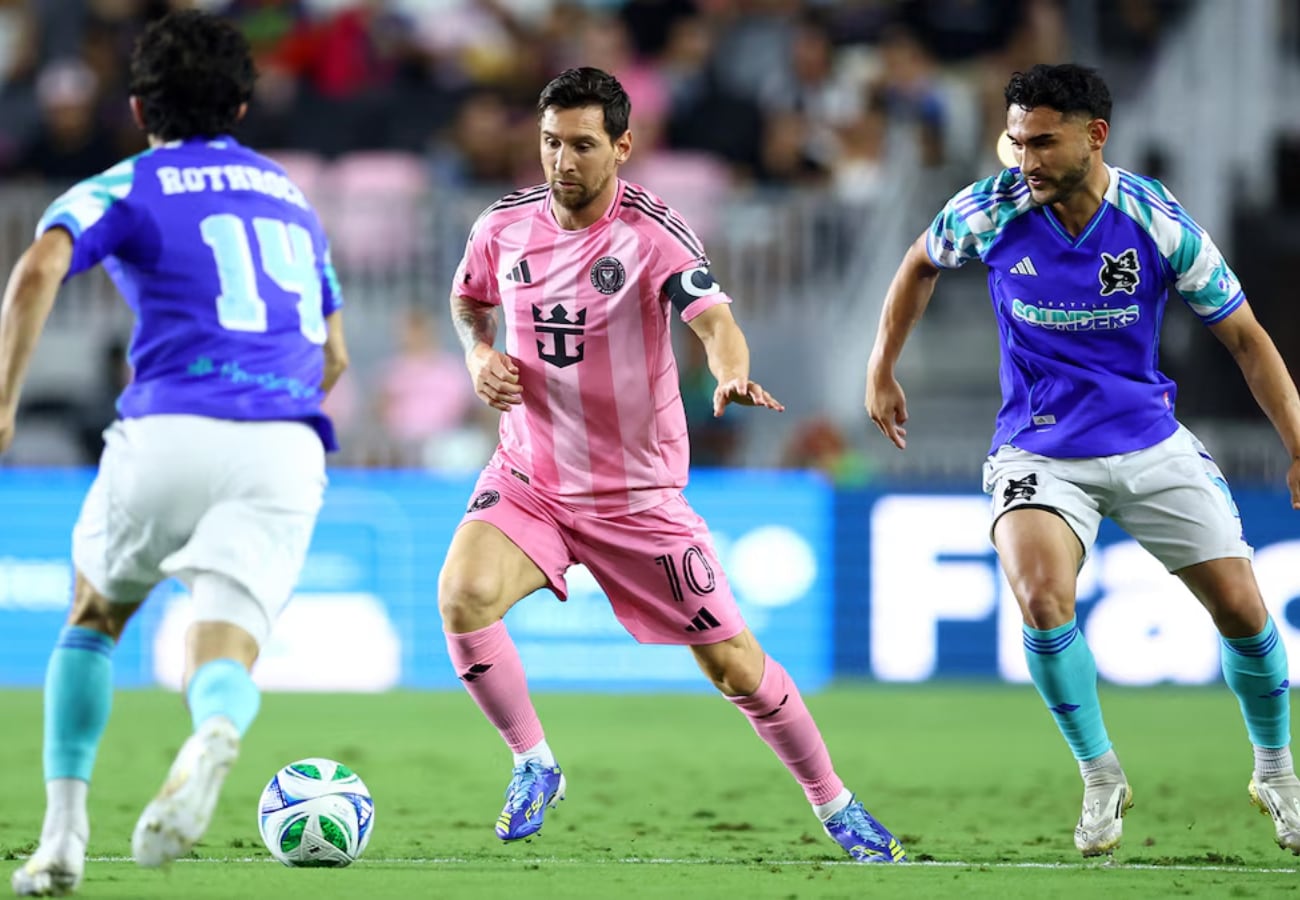 Lionel Messi en la victoria de Inter Miami ante Seattle.