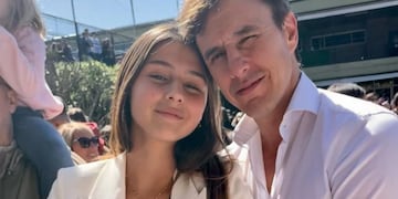 Roberto García Moritan y su hija Delfina.