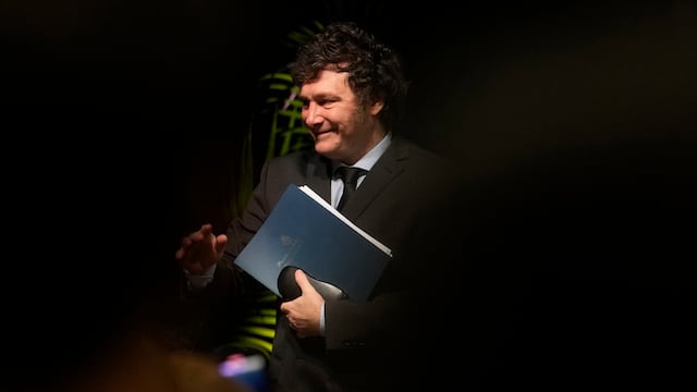 Javier Milei viaja a Estados Unidos. (AP Foto/Lynne Sladky)