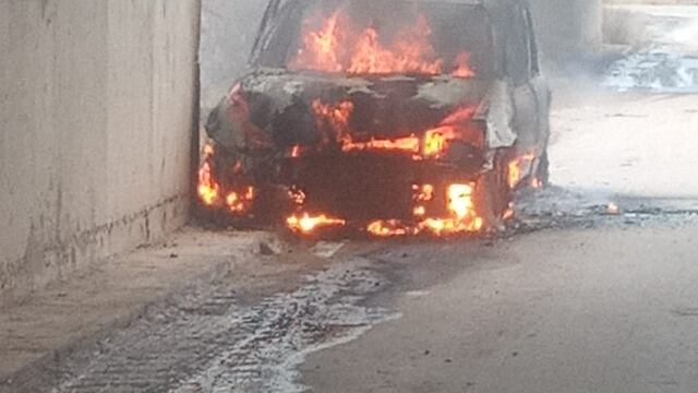 La Francia: se incendió el automóvil y el conductor sufrió quemaduras graves y las vías aéreas comprometidas