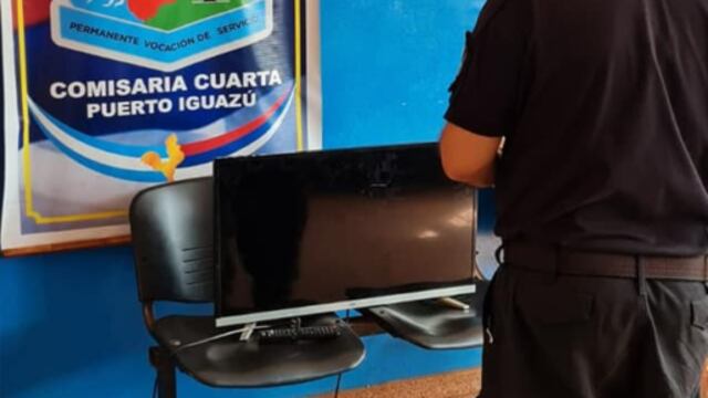 Recuperan un televisor robado en Puerto Iguazú.