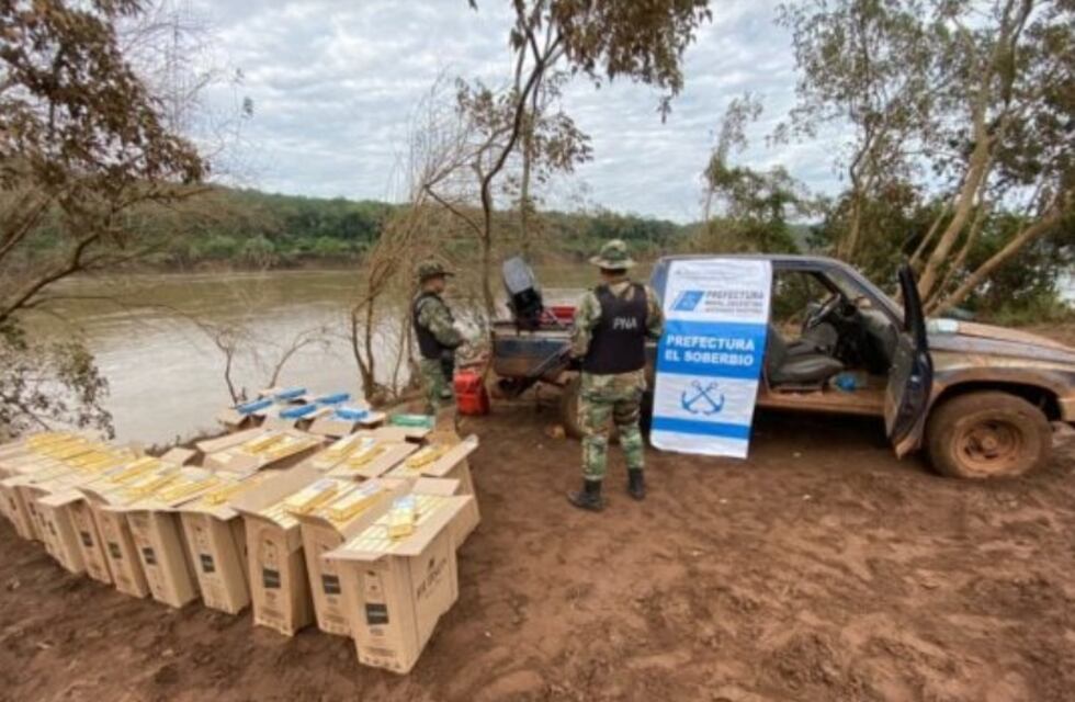 Incautan gran cargamento de cigarrillos sin aval aduanero en El Soberbio