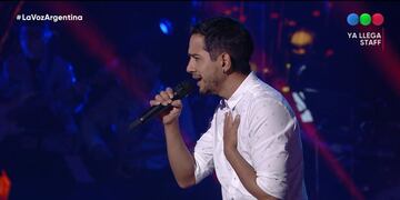 Pablo García, el cantante lujanino, compitió en las batallas de La Voz Argentina.