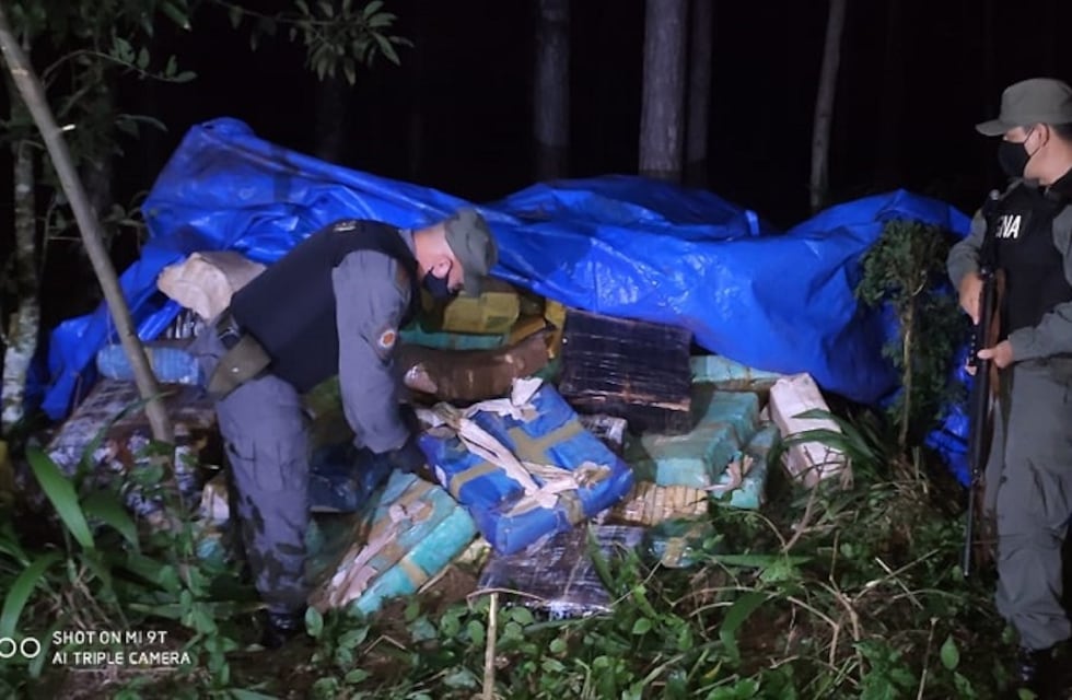 Garuhapé: encontraron más de cuatro toneladas de marihuana ocultas en el monte